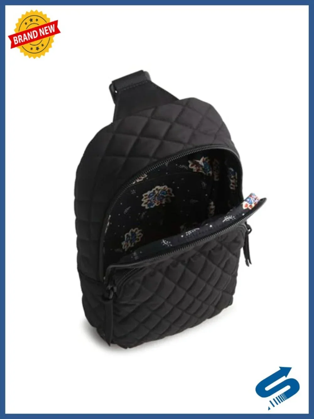 Vera Bradley Premium Cotton Sling Backpack - Travel Crossbody Purse